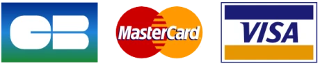 Moyens de paiement : CB, Mastercard, Visa